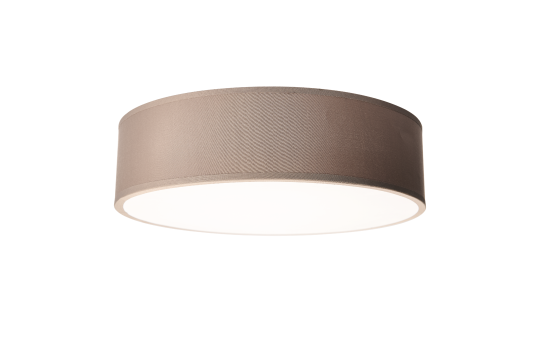 Deckenleuchte EINLICHT ''Fabric'' für 2x E27, Ø38cm, Taupe, Stoffschirm