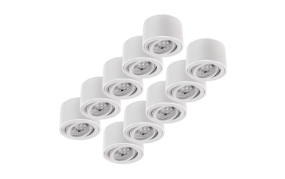LED-Aufbauleuchte McShine, 5W, 400Lumen, 3000K, ØxH 80x50mm, 10er-Pack