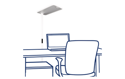 LED-Schreibtisch-Stehleuchte ROLF KERN „Office-Pro“ mit Touch Display, PIR & Tageslicht-Sensor