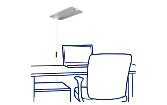 LED-Schreibtisch-Stehleuchte ROLF KERN „Office-Pro“ mit Touch Display, PIR & Tageslicht-Sensor