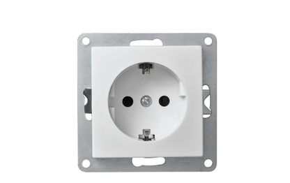 Schutzkontakt-Steckdose McPower ''Flair'' 250V~/16A, UP, Einsteckschutz, weiß