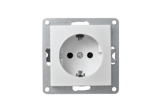 Schutzkontakt-Steckdose McPower ''Flair'' 250V~/16A, UP, Einsteckschutz, weiß