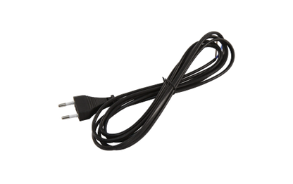 Euro-Netzkabel McPower mit blanken Enden Länge 2,5m, 2x0,75 mm², schwarz