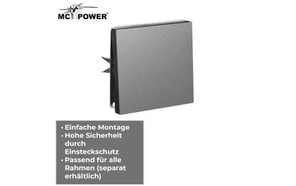 Wechselschalter McPower ''Shallow'' 250V~/10A, UP, Steckanschluss, anthrazit