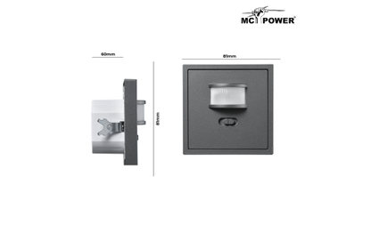 Unterputz IR Bewegungsmelder McPower ''Shallow'' 160°, 750W, LED geeignet