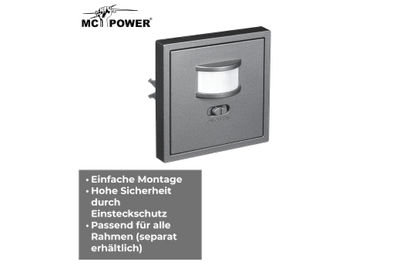 Unterputz IR Bewegungsmelder McPower ''Shallow'' 160°, 750W, LED geeignet