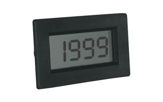 LCD Voltmeter-Einbaumodul PeakTech ''LDP-135'', 13mm Ziffernhöhe, Batteriebetrieben (9V Batterie)