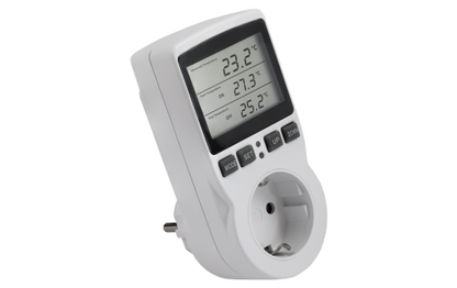 Digitales Steckdosen-Thermostat McPower ''TCU-441'' -40-120°C, Kabel + Außenfühler