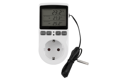 Digitales Steckdosen-Thermostat McPower ''TCU-441'' -40-120°C, Kabel + Außenfühler