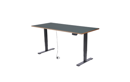 Schreibtisch imstande, Gestell business-b + Platte 140x60cm Smokey Blue