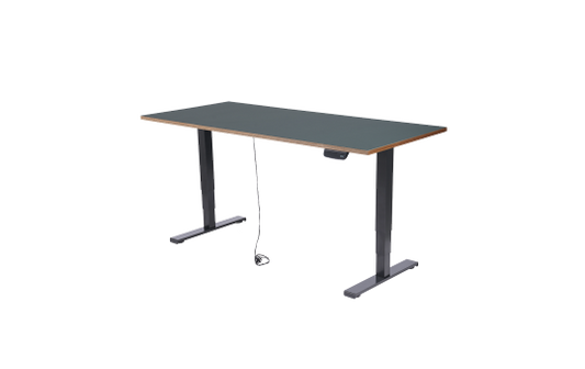 Schreibtisch imstande, Gestell business-b + Platte 140x60cm Smokey Blue