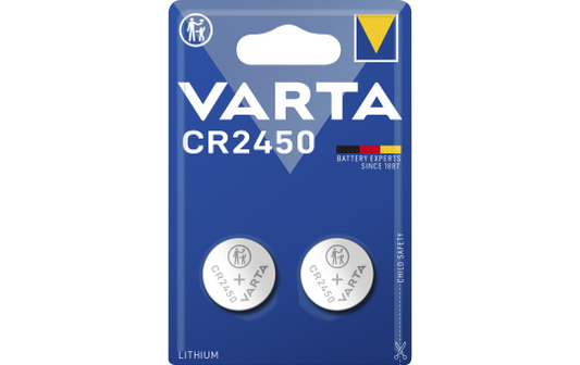 Lithium-Knopfzelle VARTA ''Electronics'' CR2450, 3V, 2er-Pack