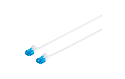 Patchkabel Cat.6 U/UTP slim, weiß, 2m