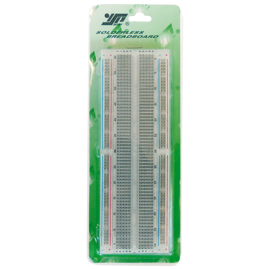 Experimentier-Board, 200/630 Kontakte, erweiterbar, 165x54x9mm, transparent