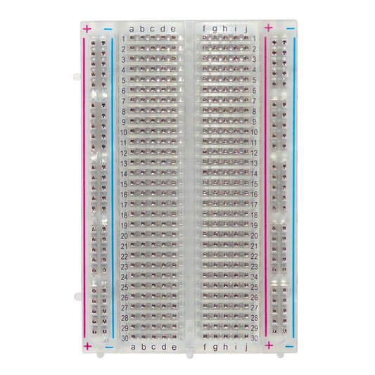 Experimentier-Board, 100/300 Kontakte, erweiterbar, 82x54x9mm, weiß