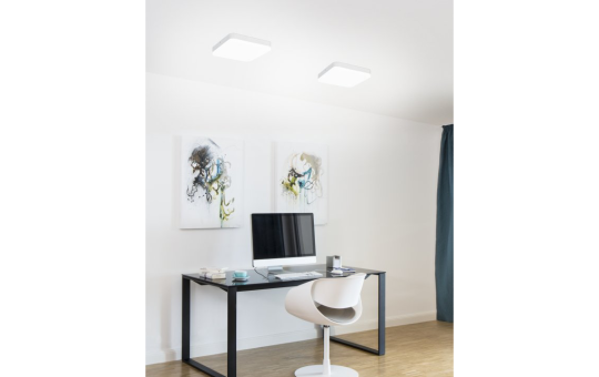 LED Deckenleuchte, 1600lm,3000K,25W,warmweiß,IP44, 280x280x51mm, Bewegungsmelder