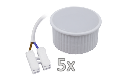 Einbauleuchten-Set McShine, 5xRahmen, 5xLED-Modul, 7W, 608lm, 230V, weiß