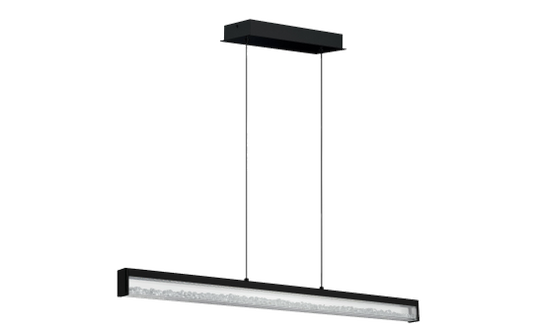 Hängeleuchte EGLO ''Cardito 1'',LED, Alu/Stahl, schwarz,Glas/Brilliantglas,dimmbar