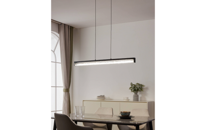 Hängeleuchte EGLO ''Cardito 1'',LED, Alu/Stahl, schwarz,Glas/Brilliantglas,dimmbar