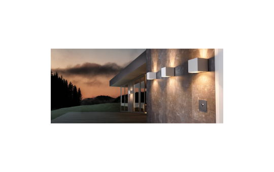 Wandleuchte EGLO ''Calpino'', LED, 2x3,3W, Aluguss,weiß, 3000K, 680lm, 10,5x10,5cm