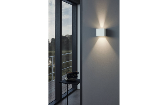 Wandleuchte EGLO ''Calpino'', LED, 2x3,3W, Aluguss,weiß, 3000K, 680lm, 10,5x10,5cm