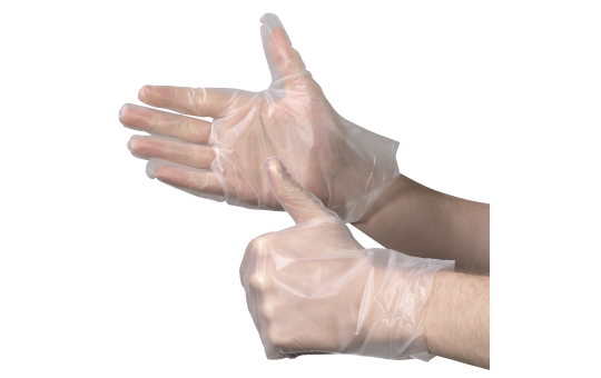 Einweghandschuhe TPE, 200 Stück, Größe S transparent
