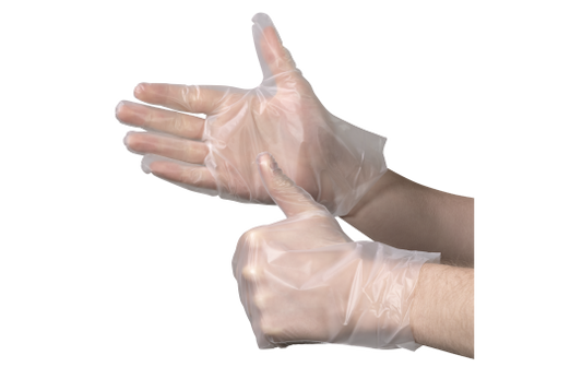 Einweghandschuhe TPE, 200 Stück, Größe S transparent