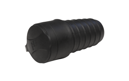 Gummi-Schutzkontakt-Kupplung McPower, schwarz, spritzwassergeschützt, mit Deckel