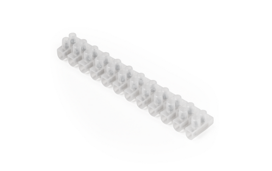 Lüsterklemme McPower, 12 Klemmen, 6,0mm², 10A, transparent