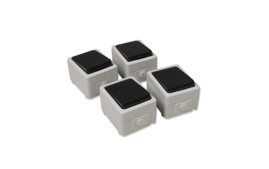 Feuchtraum Set McPower ''Taff Flur'' 4-teilig, grau, IP44