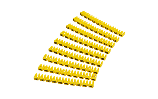Kabelmarker-Clips McPower, bedruckt mit Buchstaben, Kabeldurchmesser bis 4mm