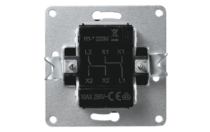 Wechselschalter McPower ''Flair'' 2-fach, 250V~/10A, UP, matt schwarz
