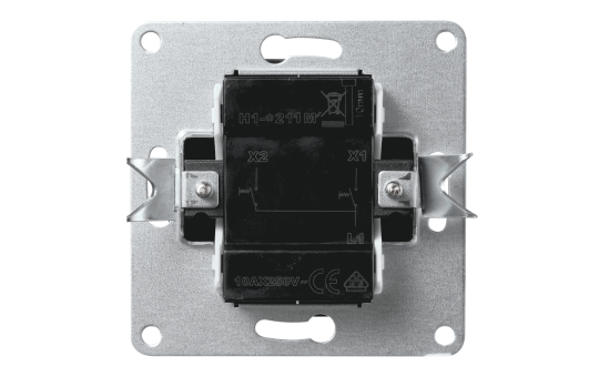 Taster McPower ''Flair'' 2-fach, 250V~/10A, UP, matt schwarz