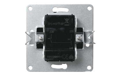 Taster McPower ''Flair'' 2-fach, 250V~/10A, UP, matt schwarz