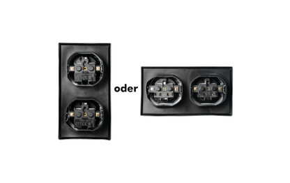 Steckdosen Set McPower Flair ''Beginner 2S-IP44'', 3-teilig, anthrazit, IP44