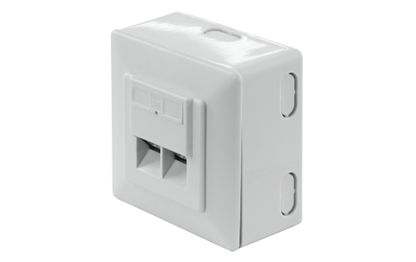 Netzwerkdose, Aufputz, CAT 6, 2x RJ45