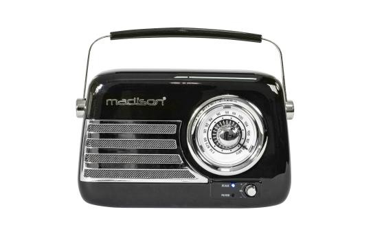 Tragbares Nostalgie Radio ''FREESOUND-VR40B'' mit Bluetooth, USB & FM 30W, schwarz
