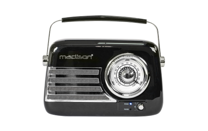 Tragbares Nostalgie Radio ''FREESOUND-VR40B'' mit Bluetooth, USB & FM 30W, schwarz