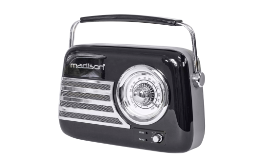 Tragbares Nostalgie Radio ''FREESOUND-VR40B'' mit Bluetooth, USB & FM 30W, schwarz