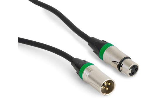 Hochwertiges Audiokabel BST ''SOUND-XLRM-XLRF-1'' 1m, XLR Stecker u. Buchse
