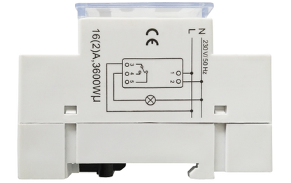 Digitale Zeitschaltuhr McPower ''STE-3'' 7 Tage, 230V für Schalttafel-Einbau, 3600W