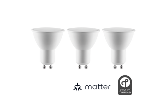 LED-Leuchtmittel ITIUS, GU10, 4,8W, 500lm, RGB+CCT, matter über Thread, 3er-Pack