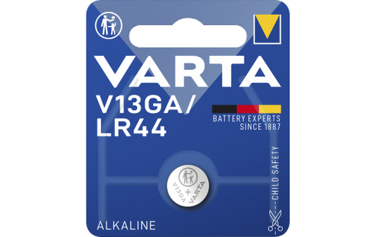 Knopfzelle VARTA ''Electronics'', AG13, V13GA, 1,5V, Alkaline, 1er-Blister