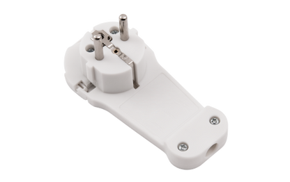 Schutzkontakt-Winkelstecker McPower extra flach, Handgriff, Zugentlastung