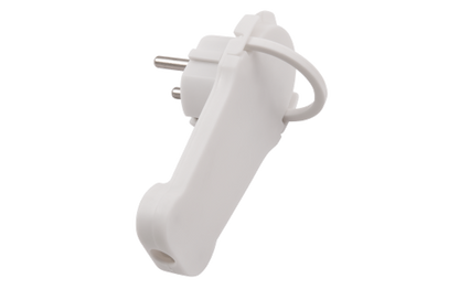 Schutzkontakt-Winkelstecker McPower extra flach, Handgriff, Zugentlastung