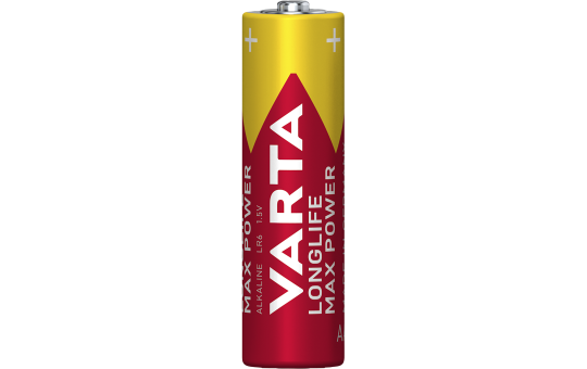 Mignon-Batterie VARTA ''Longlife Max Power'' Alkaline, Typ AA, LR06, 1,5V, 4-Pack