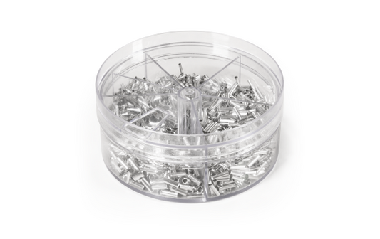 Aderendhülsen-Sortiment McPower, 0,5-2,5mm², unisoliert, Streudose, 1900-teilig
