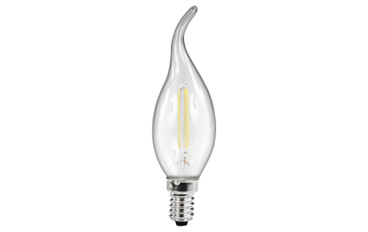 LED Filament Kerzenlampe Windstoß McShine, E14, 4W, 490lm, warmweiß, klar