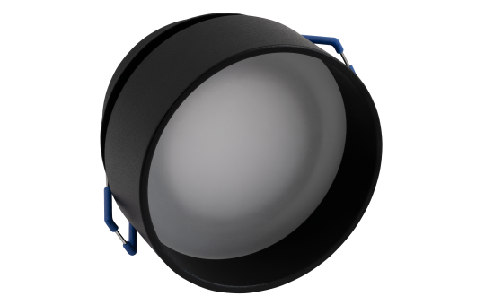 Einbaurahmen McShine ''DL-21'' rund, mit Frontglas, schwarz