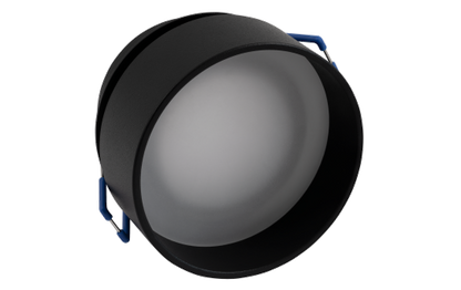 Einbaurahmen McShine ''DL-21'' rund, mit Frontglas, schwarz
